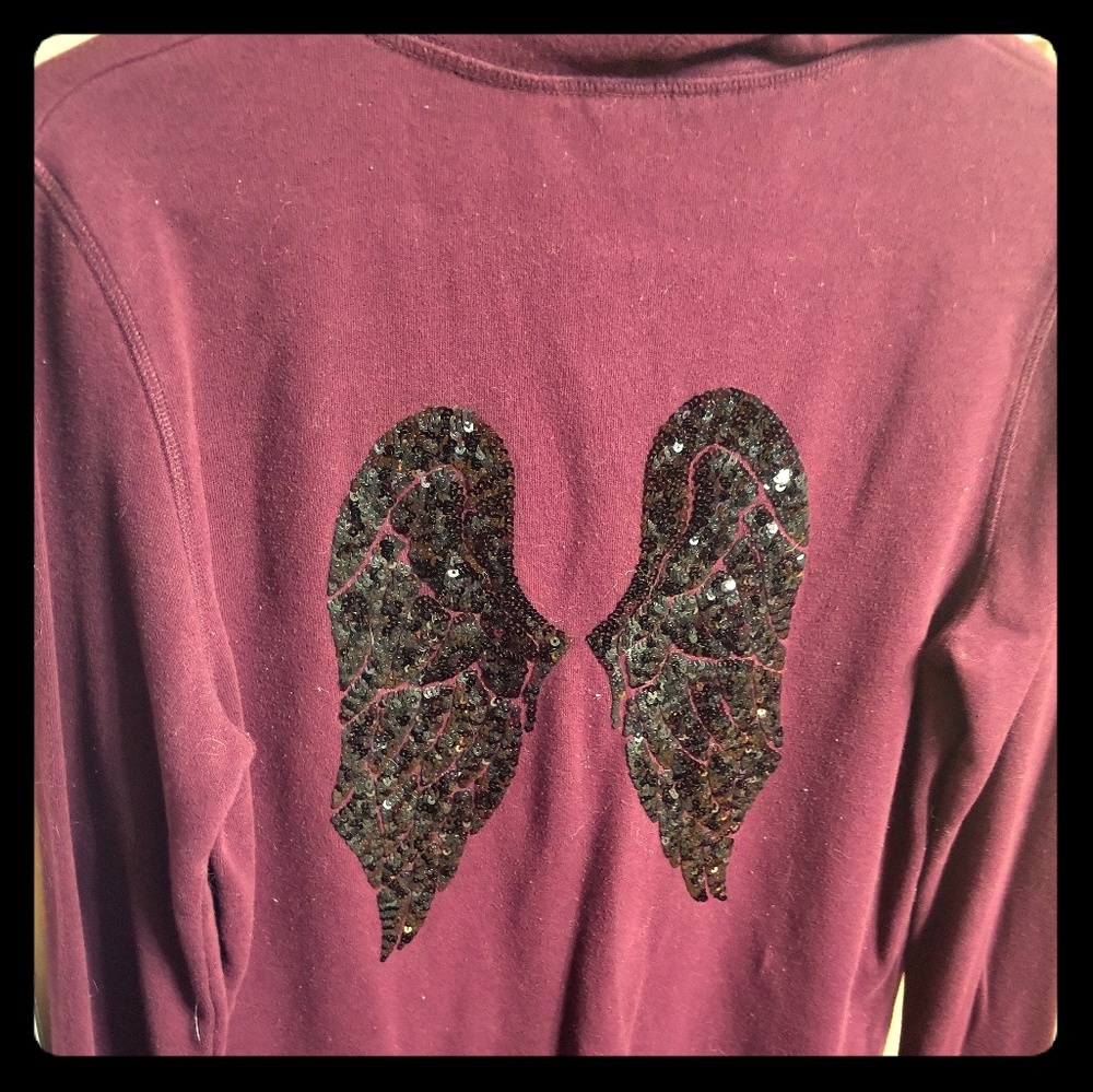 Victoria's secret angel sequence zip up hoodie